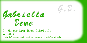 gabriella deme business card